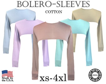 AMAL Muslim. Arm. Hijab. Cotton Islamic Shoulder. Long Sleeve. Cover Bolero. USA. Model B7.