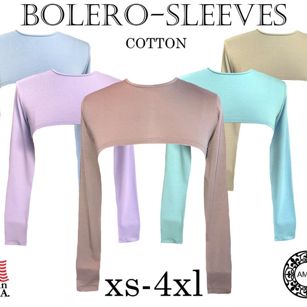 AMAL Muslim. Arm. Hijab. Cotton Islamic Shoulder. Long Sleeve. Cover Bolero. USA. Model B7.