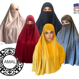 AMAL Muslim Tie-Dye Khimar. Hijab. Women Burka. Abaya. USA H11 image 1