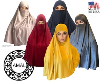 AMAL Muslim Tie-Dye Khimar. Hijab. Women Burka. Abaya. USA H11