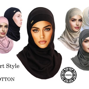 May include: Five different colored cotton sport style head coverings. The head coverings are made of a soft, stretchy fabric and are designed to be worn comfortably during exercise or other activities. The head coverings are available in black, gray, pink, beige, and light blue.