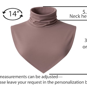 AMAL Muslim, Cuello falso Dickie de algodón, Cuello alto alto con inserto de cuello alto desmontable, EE. UU. imagen 4