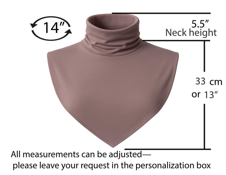 AMAL Muslim, Cuello falso Dickie de algodón, Cuello alto alto con inserto de cuello alto desmontable, EE. UU. imagen 4
