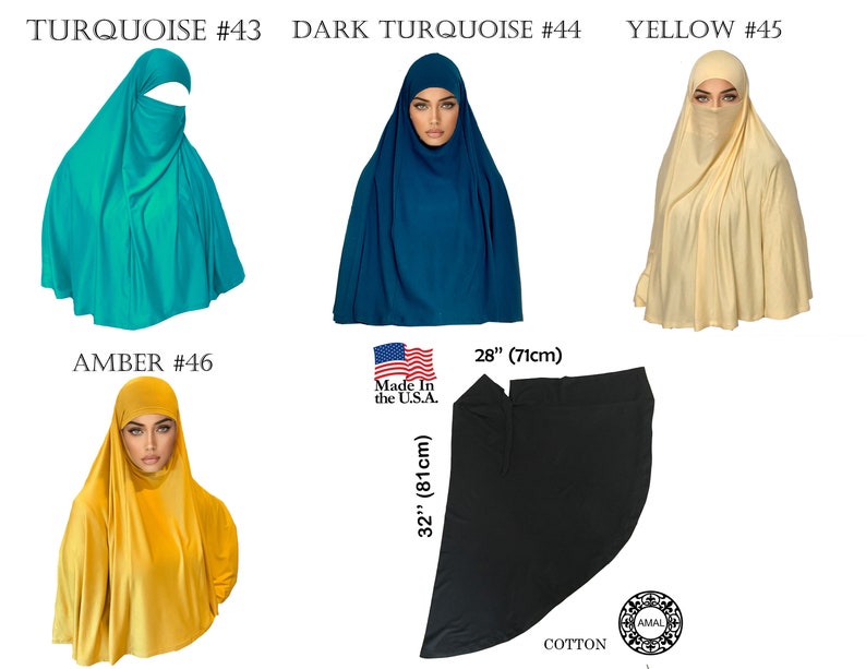 AMAL Muslim Tie-Dye Khimar. Hijab. Women Burka. Abaya. USA H11 image 10