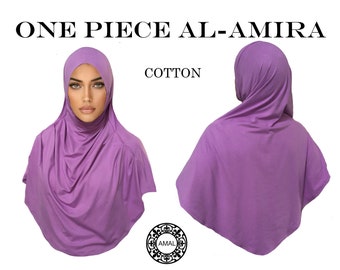 AMAL Muslim Hijab, Al-Amira, Islamic Scarf For Women, Cotton, USA, Colors, Model H10.