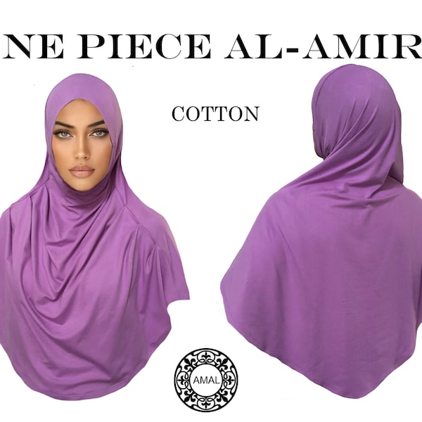 AMAL Muslim Hijab, Al-Amira, Islamic Scarf For Women, Cotton, USA, Colors, Model H10.