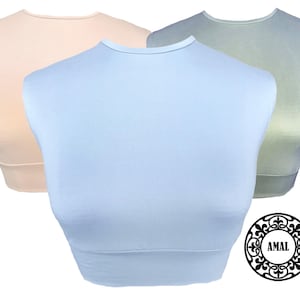 AMAL Muslim Fake Collar Body Hijab Extensions Neck Cover Under Top USA B-2.2