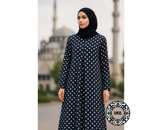 long sleeve modest dresses Ipolina Trendy Modest Gown With Petals – CaeliNYC®