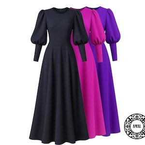 Long Sleeve Maxi Dress Hijabi - Etsy