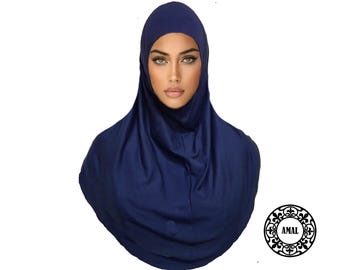 AMAL Muslim, COTTON One Piece Maxi, Hijab, Solid Cover, USA