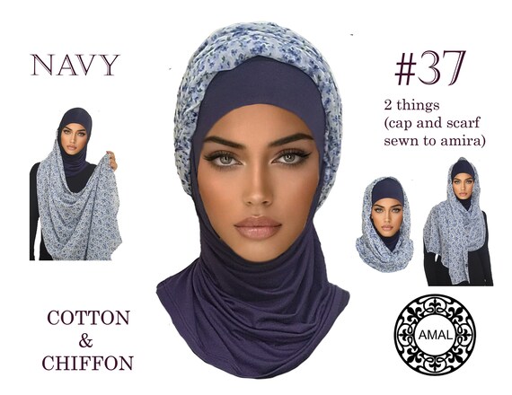 Muslim Arab Women Soft One Piece Hijab Long Muslim Islamic Face Cover Head  Scarf
