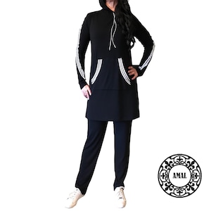 AMAL MUSLIM. Tracksuit. Pantsuit For Women. Cotton. USA. Model 47-2