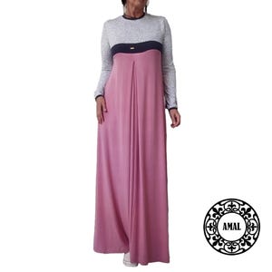 AMAL MUSLIM. Long Women&#39;s Dress. xs-4xl. Cotton. Islamic Hijab. USA. Model 70.2