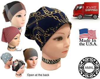 AMAL Muslim Cap For Women, Under Scarf, Cotton & Polyester, Islamic Hijab, USA, Model C2