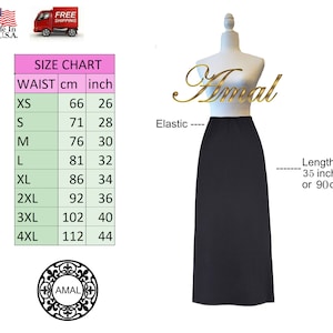 AMAL Women Knitted Petticoat Underskirt Long 37in 94cm COTTON. Model U4. image 2