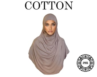 AMAL Muslim Hijab, Amira Islam, Scarf For Women, Cotton, USA, Colors, Model H14