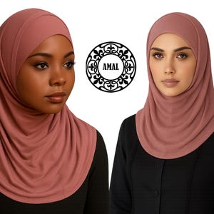 AMAL Muslim, Hijab, Mini Amira, ITY Polyester Islamic Scarf For Women, USA image 3