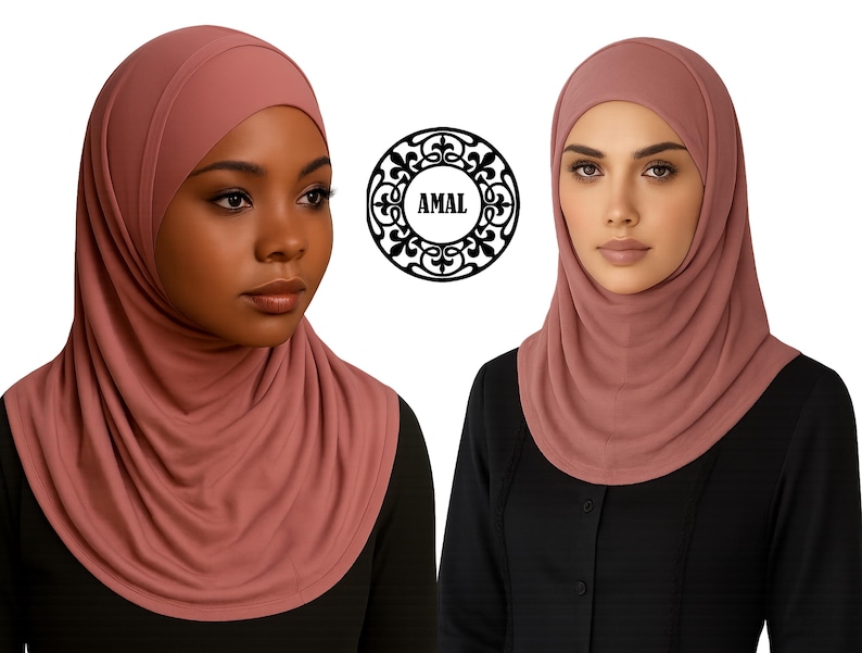 AMAL Muslim, Hijab, Mini Amira, ITY Polyester Islamic Scarf For Women, USA image 3