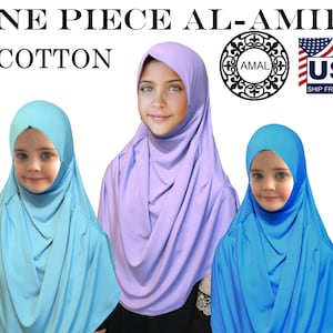 AMAL Muslim Hijab #5 Al-Amira Islamic Scarf For Girls Cotton USA Colors