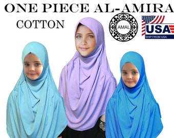 AMAL Muslim Hijab #5 Al-Amira Islamic Scarf For Girls Cotton USA Colors