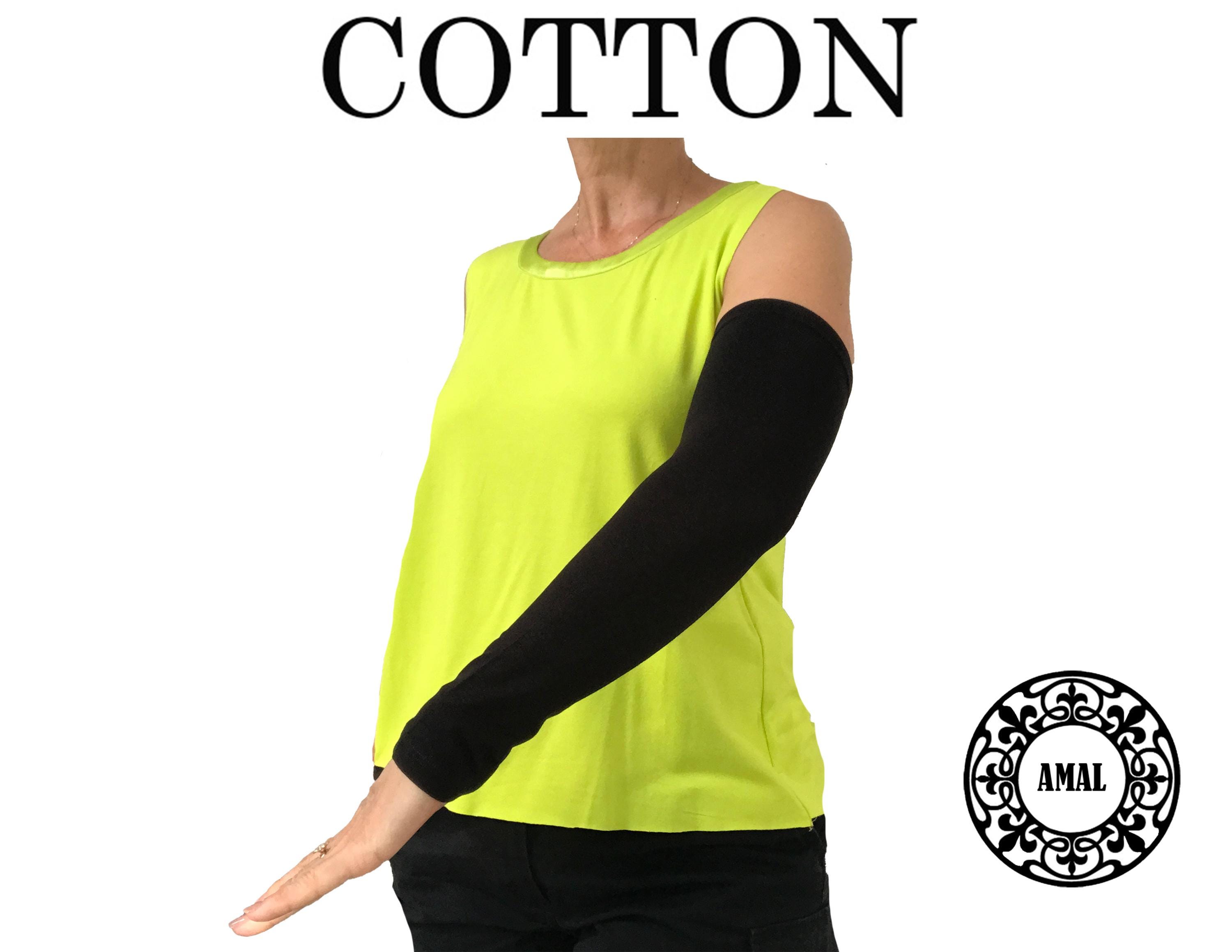 AMAL Muslim. Sleeves to Cover Arms for Women. USA. Fast Shipping. Colors. COTTON. Model B14