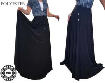 AMAL MUSLIM. Women's Basic Long Maxi Knit Skirt. USA. Model 121