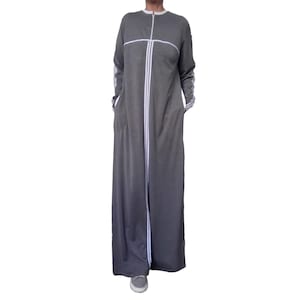 AMAL MOSLIM. Lange sportdamesjurk. xs-4xl. Katoen. Islamitische hijaab. VS. Model 27.