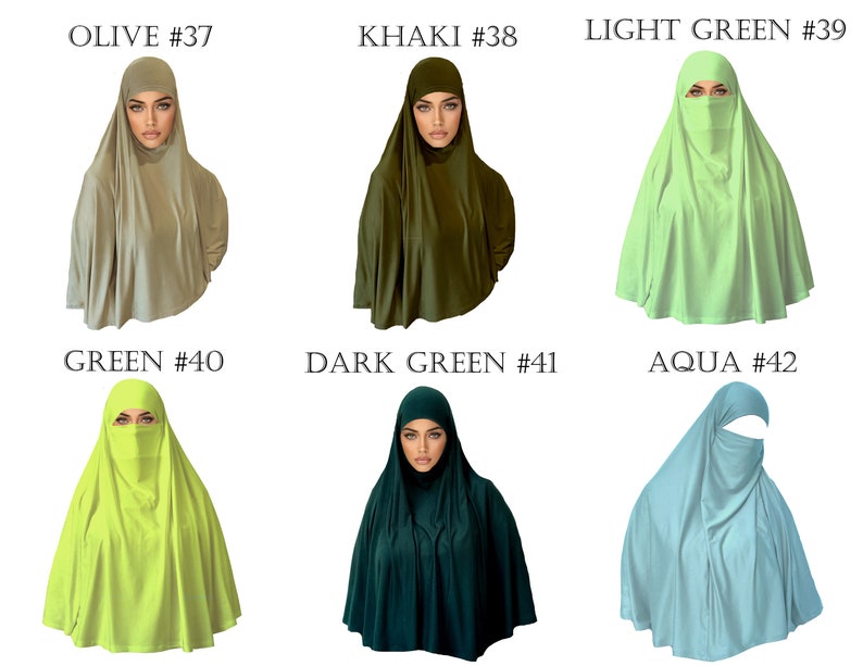 AMAL Muslim Tie-Dye Khimar. Hijab. Women Burka. Abaya. USA H11 image 9