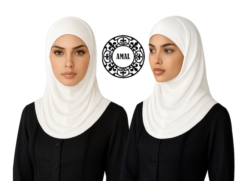AMAL Muslim, Hijab, Mini Amira, ITY Polyester Islamic Scarf For Women, USA image 2