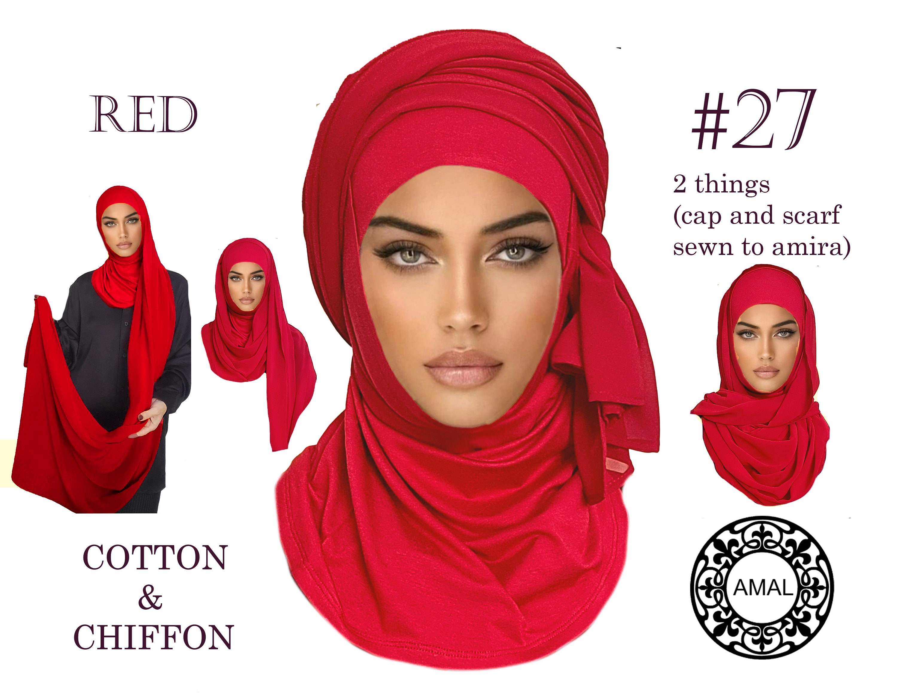patroon Scharnier Feat AMAL Moslim Vrouwen Hijab 20 Met Lange Hoofddoek Islamitische - Etsy België