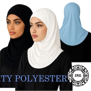 AMAL Muslim, Hijab, Mini Amira, ITY Polyester Islamic Scarf For Women, USA