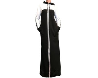 AMAL MUSLIM. Long Sport Women's Dress. xs-4xl. Cotton. Islamic Hijab. USA. Model 10.