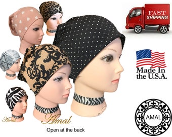 AMAL Muslim Cap For Women Under Scarf, Cotton & Polyester, Islamic Hijab, USA, Model C2