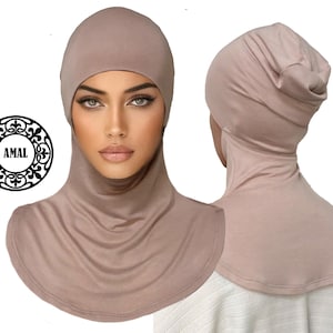 AMAL Muslim Cotton Ninja Hijab, Under Scarf Neck Cover, Caps Under Scarf, Head Cover, Model H12.