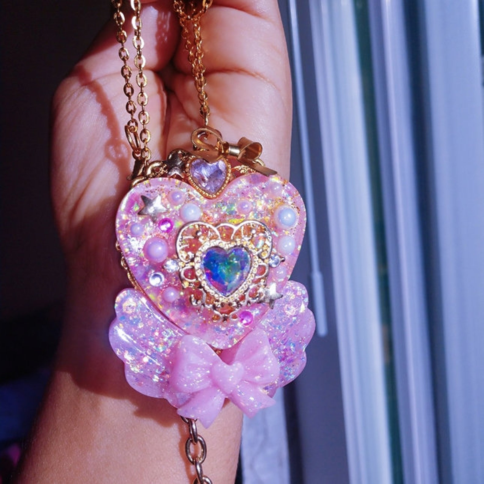 Magical Girl Necklace Heart Necklace Harajuku Decora Etsy