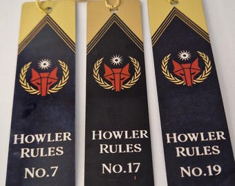 Red Rising Series Metal Bookmark - HOWLER RULES (Single Item or as Set)