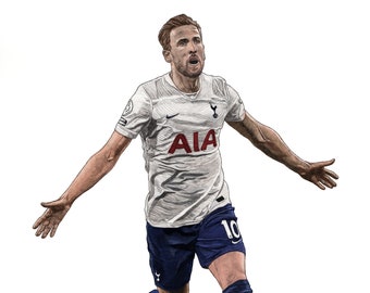 Ritratto di Harry Kane A5/A4/A3