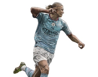 Erling Haaland Manchester City Print A5/A4/A3