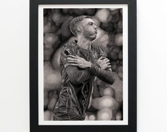 Cole Palmer Pencil Portrait Print A4/A3