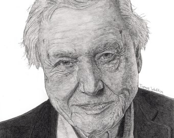 Sir David Attenborough Print A5/A4