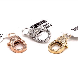 14k Gold Diamond Lock Charm Pendant - Mini Diamond Lock Clasp in Yellow, White, or Rose Gold - 14k Charm Gift for Her