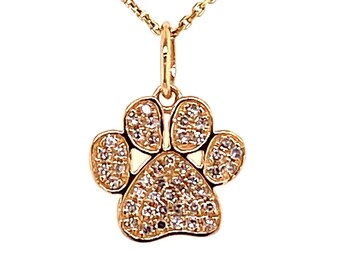 Diamond dog paw pendant deals