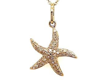 14K Yellow Gold BOOTHBAY HARBOR Starfish Charm With Necklace  display picture 1