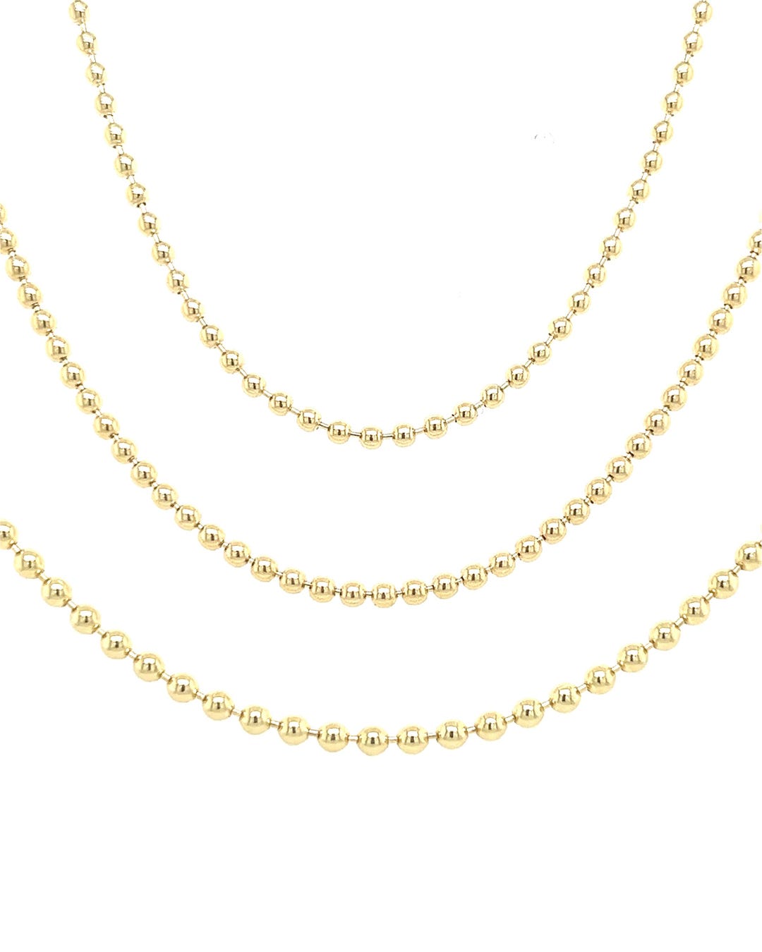 14K Solid Gold Ball Chain Gold Ball Necklace Dainty Ball Chain 14K Solid Gold Ball Chain Gold Ball Necklace Dainty Ball Chain