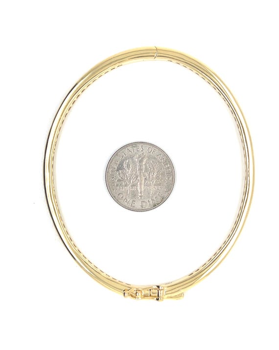 14k Gold Plated Sterling Silver CZ Bangle – Classic 7 display picture 3