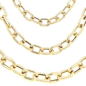 14k Gold Mini Braided Paperclip Chain / 14K Gold Paperclip Necklace / Paperclip Chains 14" 16" 18" 20" 22" 24" 26" / Unisex Gold Chains