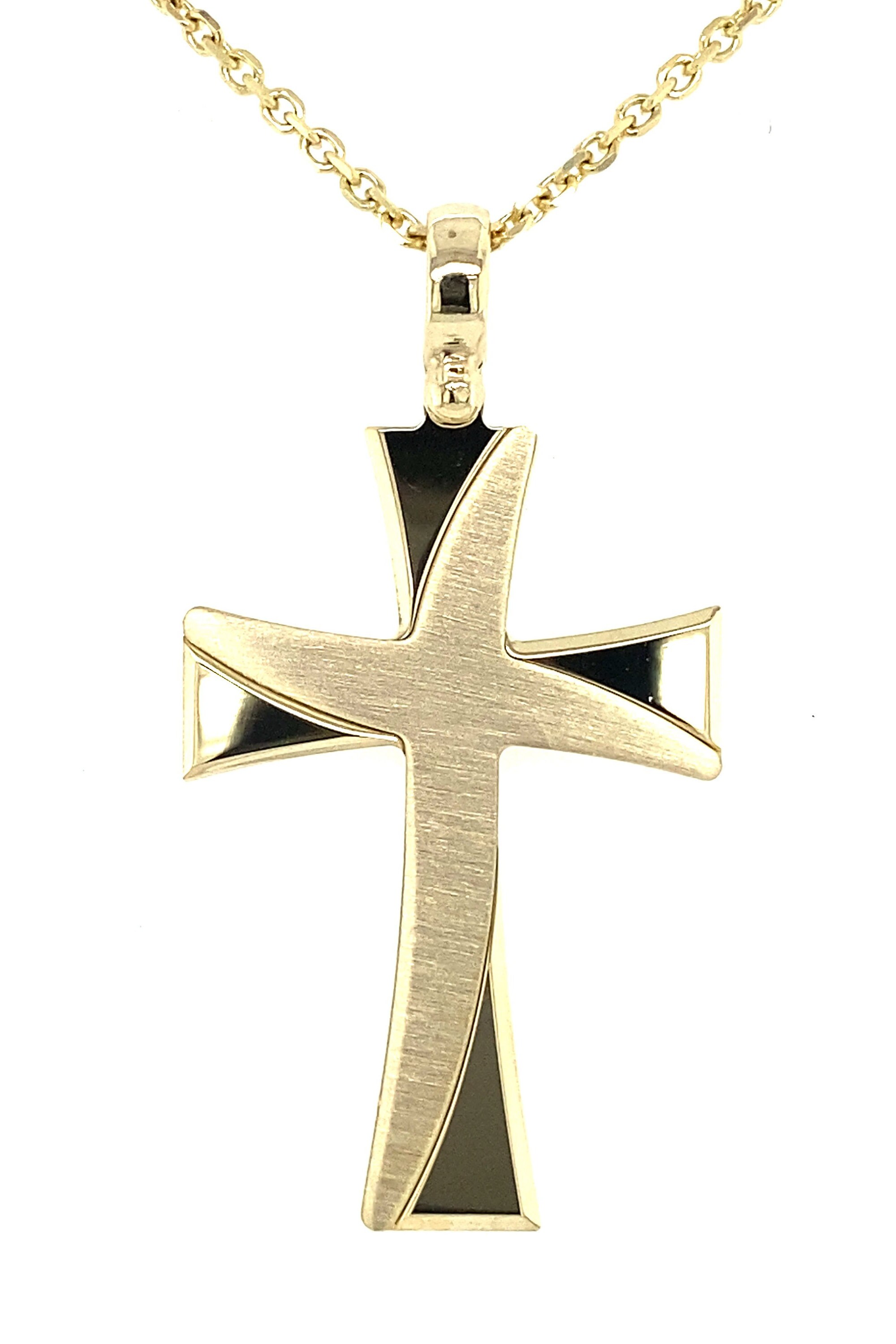 Cross Real Color Solid 14k Gold Cross Pendant Necklace | Italian Made Men’s Cross | Real ...