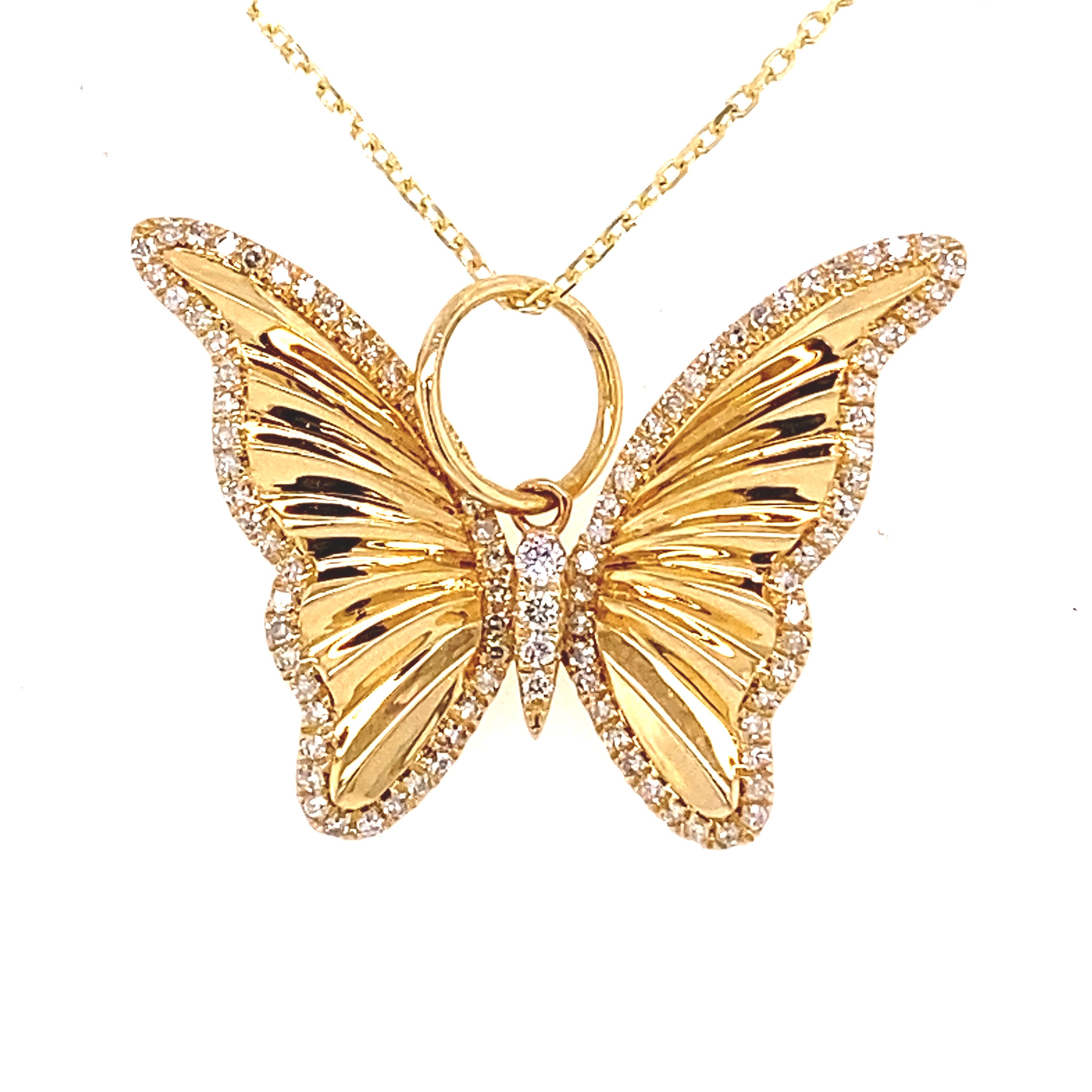Gold Butterfly Charm Necklace main image 0