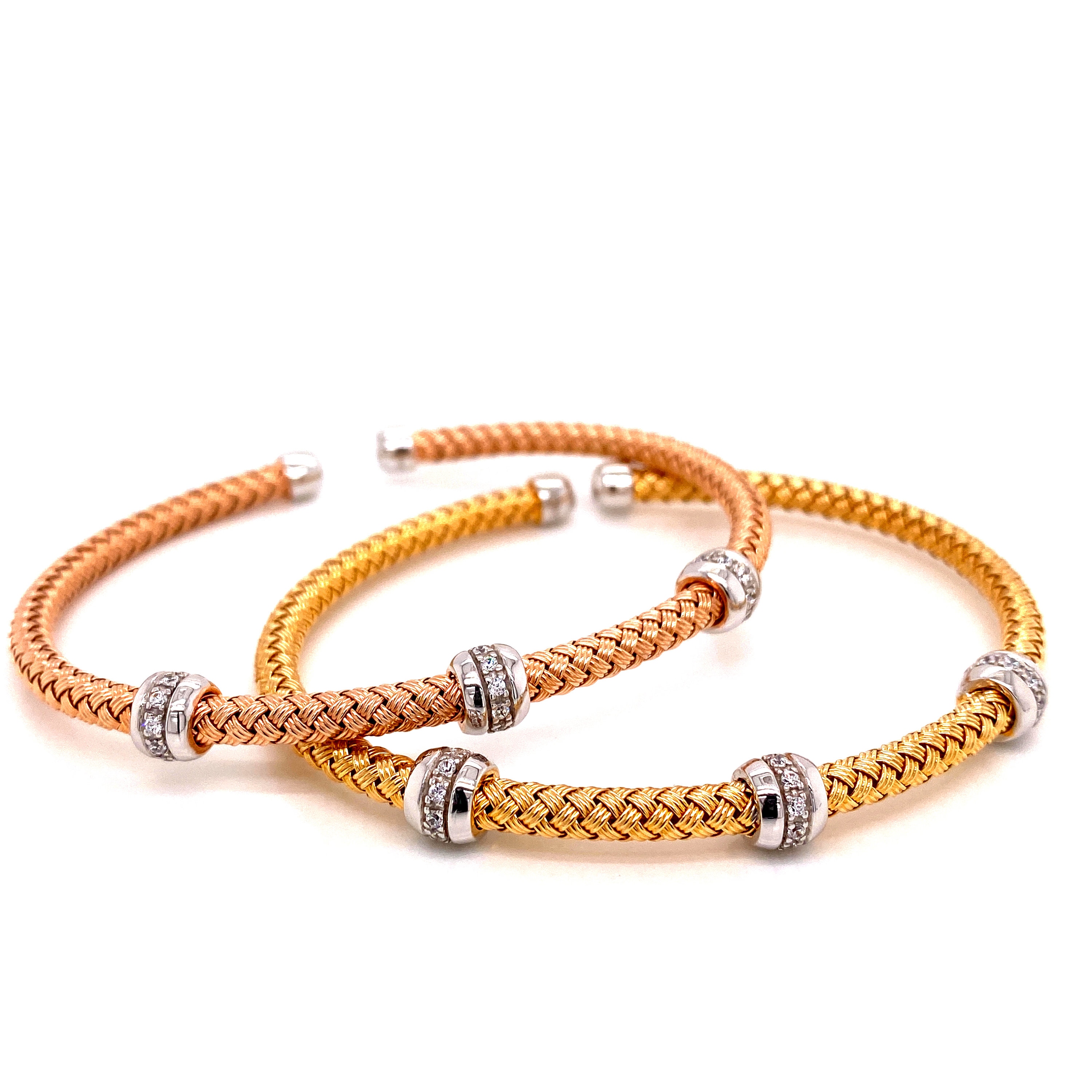 アクセサリー Italy 925 balls cuff bangle Italian 925 Sterling Silver Cuff Bangle Tubo-gas Texture