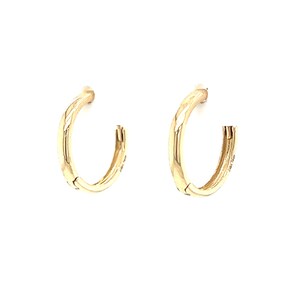 14k Plain Gold Huggies / Simple Gold Huggies / 14k Unisex Huggie Earrings / Dainty Gold Huggies Available in 8.8mm, 10.8mm, 12.8mm Diameters